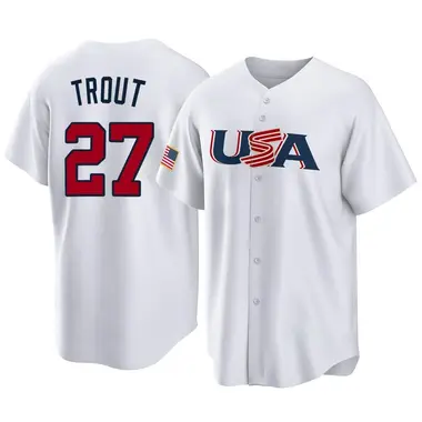 Mike Trout 27 USA Baseball 2023 Wbc Baseball Classic Jersey White - China  Baseball Jersey and Custom Baseball Jersey price