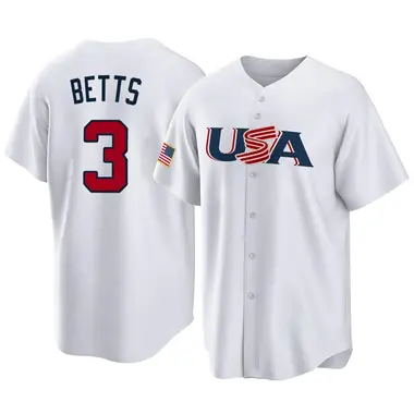 Mookie Betts USA 2023 World Baseball Classic Jersey White